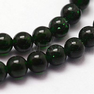 Green Goldstone Beads Strands G-N0200-01B-3mm-1