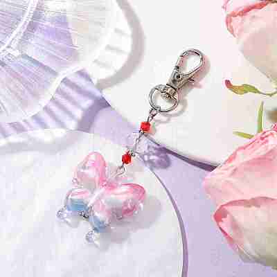 Acrylic Butterfly Pendants Decorations HJEW-JM01595-01-1