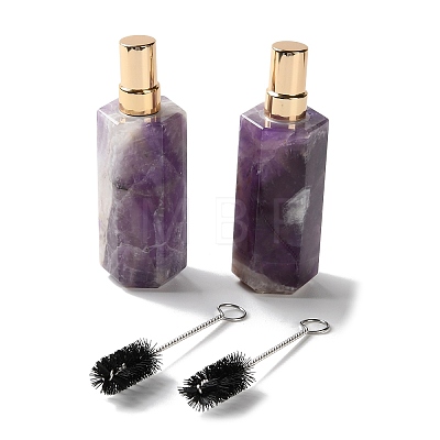 Natural Amethyst Perfume Bottle G-B131-04B-02-1