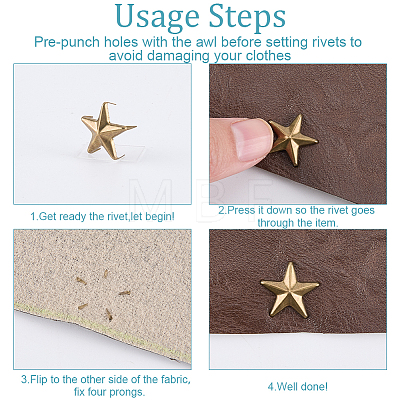 150Pcs 6 Styles Iron Rivets IFIN-CL0001-05AB-1