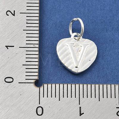 925 Sterling Silver Heart with Capital Letter Charms STER-S009-13V-S-1