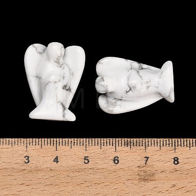 Natural Howlite Gemstone Carved Angle Figurines GG-CBA8396-A17-1