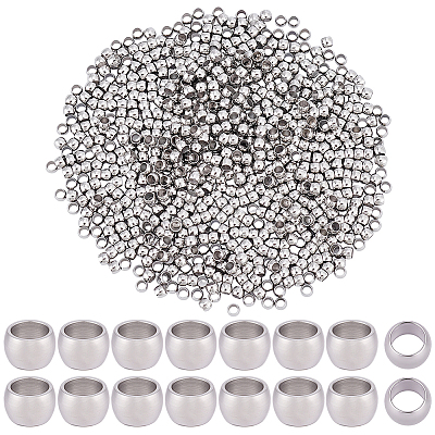 800Pcs 304 Stainless Steel Spacer Beads STAS-BBC0009-76B-1