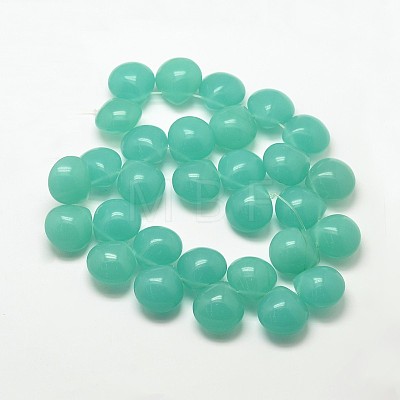 Dyed Natural Jade Teardrop Beads G-P094-11-1