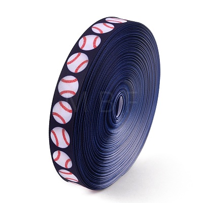 Baseball Pattern Heat Transfer Polyester Ribbons OCOR-WH0066-65B-1