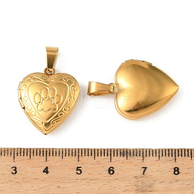 316 Stainless Steel Locket Pendants STAS-K321-24G-1