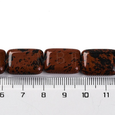 Natural Mahogany Obsidian Beads Strands G-T047-B26-01-1