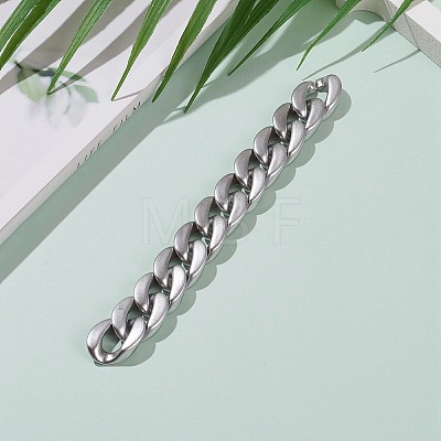 Handmade Spray Painted Acrylic Curb Chains AJEW-JB00894-01-1