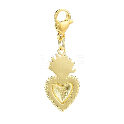 Sacred Heart Brass Pendants Decoations HJEW-JM00862-1