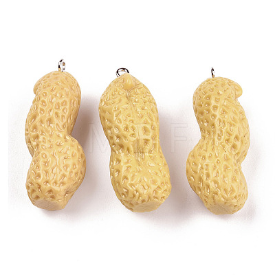 Opaque Resin Pendants RESI-N021-31A-1-1
