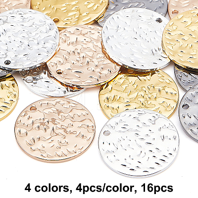 Fingerinspire 16Pcs 4 Colors Environmental Protection Electroplating Brass Pendants KK-FG0001-06-1