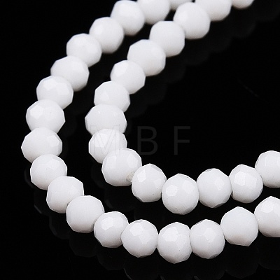 Opaque Solid Color Glass Beads Strands EGLA-T021-02L-1