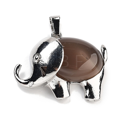 Natural Grey Agate Pendants G-G112-01P-09-1