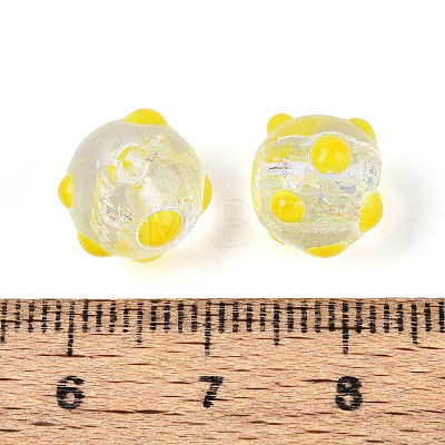 Handmade Foil Lampwork Beads Strands FOIL-T008-02G-1