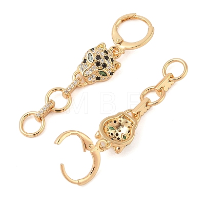 Brass Micro Pave Cubic Zirconia Hoop Earrings for Women EJEW-G402-01G-1