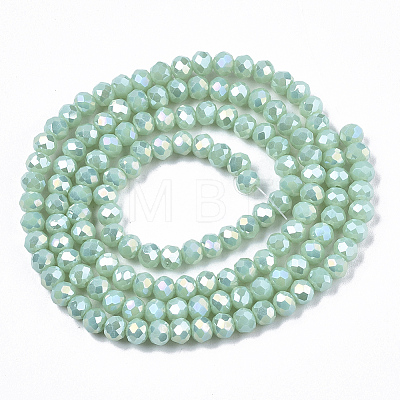 Electroplate Glass Beads Strands EGLA-A044-P1mm-B14-1