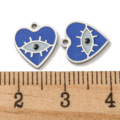 304 Stainless Steel Enamel Charms STAS-L022-004P-1