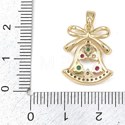 Christmas Brass Micro Pave Cubic Zirconia Pendants LS-KK-K413-02G-1