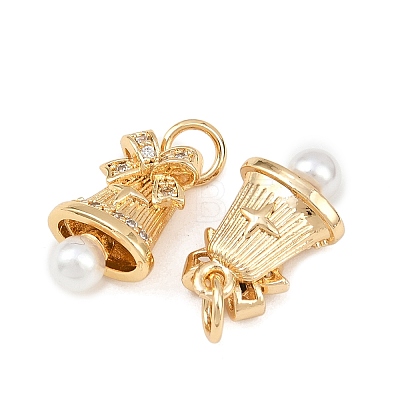 Brass Micro Pave Cubic Zirconia Pendants KK-K407-52G-1