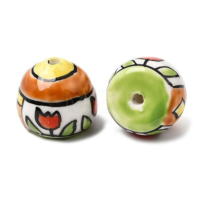Handmade Porcelain Beads PORC-A034-05G-1