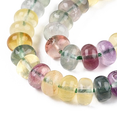 Natural Colorful Fluorite Beads Strands G-T138-75-1