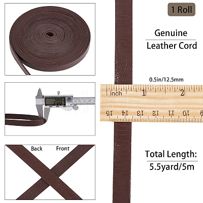 Gorgecraft Flat Cowhide Leather Cord WL-GF0001-08C-02-1