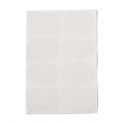 Rectangle & Oval Blank Dry Erase Reusable Waterproof PVC Adhesive Sticker DIY-I073-03-1