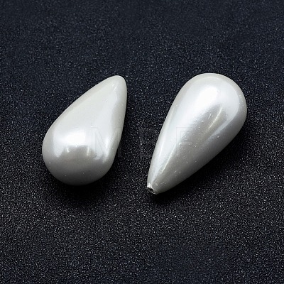 Electroplate Shell Pearl Half Drilled Bead BSHE-G006-01F-1