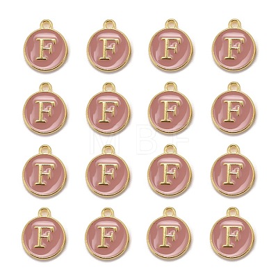 Golden Plated Alloy Enamel Charms ENAM-S118-07F-1