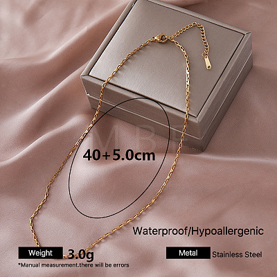 Vintage 304 Stainless Steel Box Chain Necklaces VZ3032-5-1