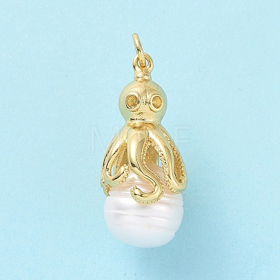 Shell Pearl Pendants KK-C004-10G-1