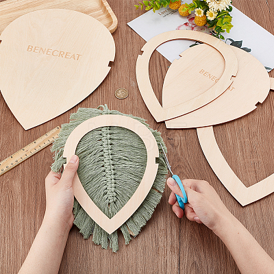 Wooden Leaf DIY-WH0430-670-1