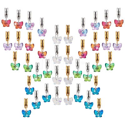 40Pcs 10 Styles Glass European Dangle Charms PALLOY-PH01829-1
