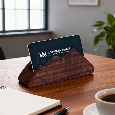 4Pcs Wood Desktop Business Card Holder AJEW-WA0003-56-1