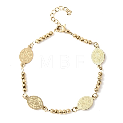 Religion 304 Stainless Steel Link Bracelets LS-BJEW-F524-04A-G-1