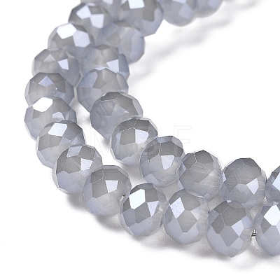 Electroplate Glass Beads Strands GLAA-K027-PL-A08-A-1