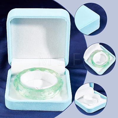 Square Velvet Bracelet Box. Bracelet Gift Storage Case CON-WH0088-33E-1
