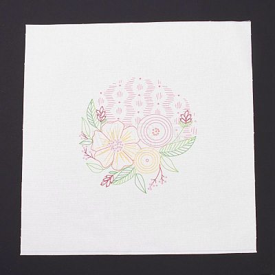 DIY Embroidery Fabric with Eliminable Pattern DIY-P032-C05-1