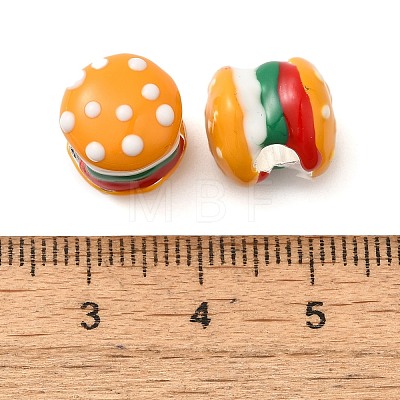 Cartoon Imitation Food Alloy Enamel European Beads FIND-U008-01G-B-1