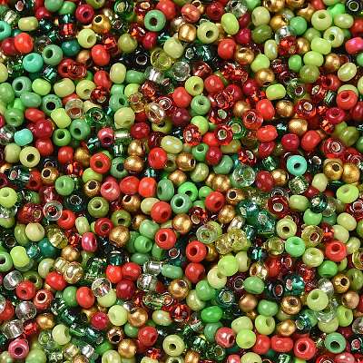 Opaque & Transparent & Metallic Colours Glass Seed Beads SEED-A030-07F-1