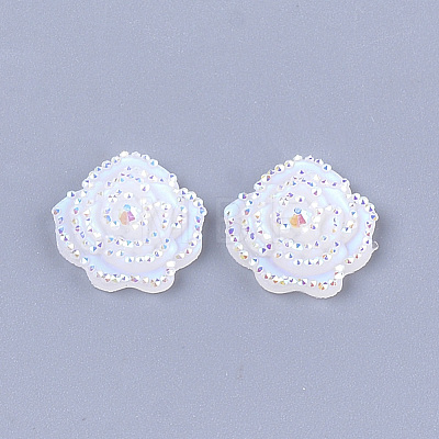 Resin Rhinestone Cabochons X-CRES-T012-02-1