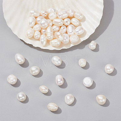 WADORN 45Pcs 3 Style Natural Cultured Freshwater Pearl Beads PEAR-WR0001-07-1