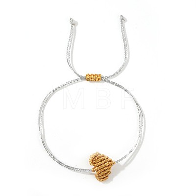 Adjustable Braided Polyester Cord Bracelets for Friendship and Couple VG5785-10-1