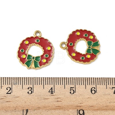 304 Stainless Steel Enamel Pendants STAS-L300-012G-32-1
