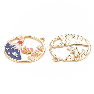 Alloy Enamel Pendants ENAM-S126-112-NR-1