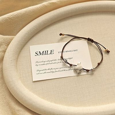Brass & Porcelain Braided Beaded Bracelets WG0303E-01-1