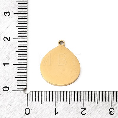 304 Stainless Steel Enamel Pendants STAS-F335-01D-1