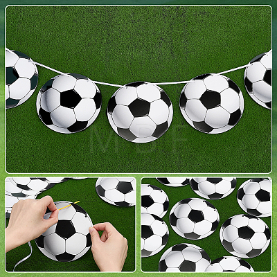 4Pcs 2 Styles Paper Football Hanging Banner DIY-PH0038-66-1