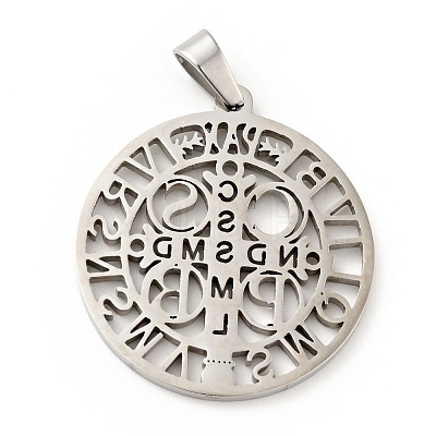 Non-Tarnish 201 Stainless Steel Pendant STAS-E015-14P-1