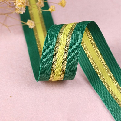 Sparkle Polyester Glitter Ribbon OCOR-WH0078-60I-1